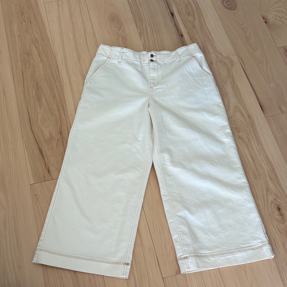 NEW Studio Off-White Wide Leg Pants